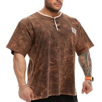 Knopf T-Shirt 2858 Batik braun